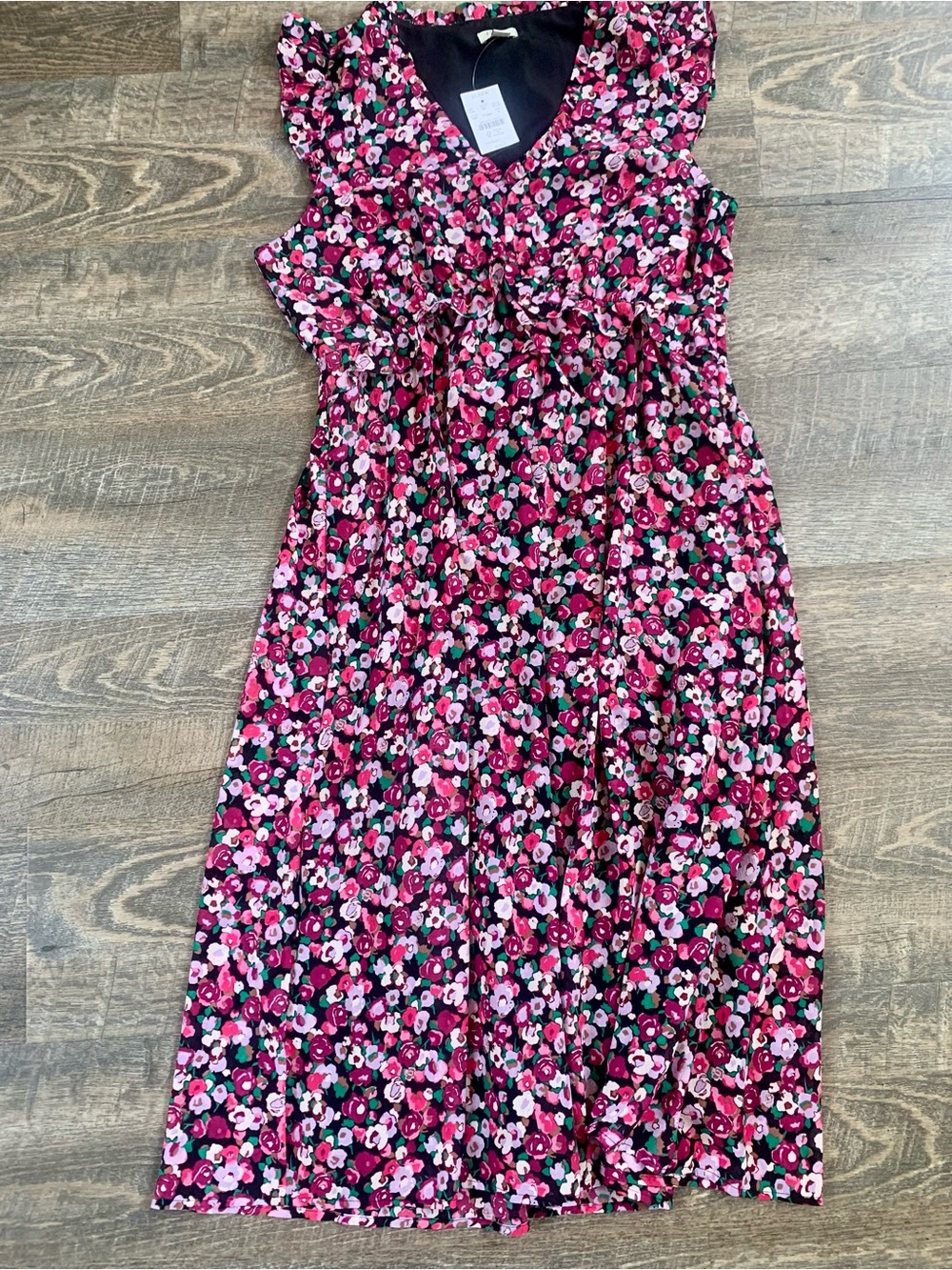 Cottagecore Floral J.Crew Pink Feminine Ruffle Dress